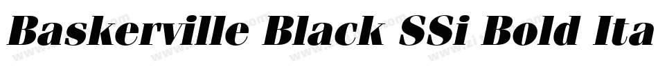 Baskerville Black SSi Bold Italic字体转换